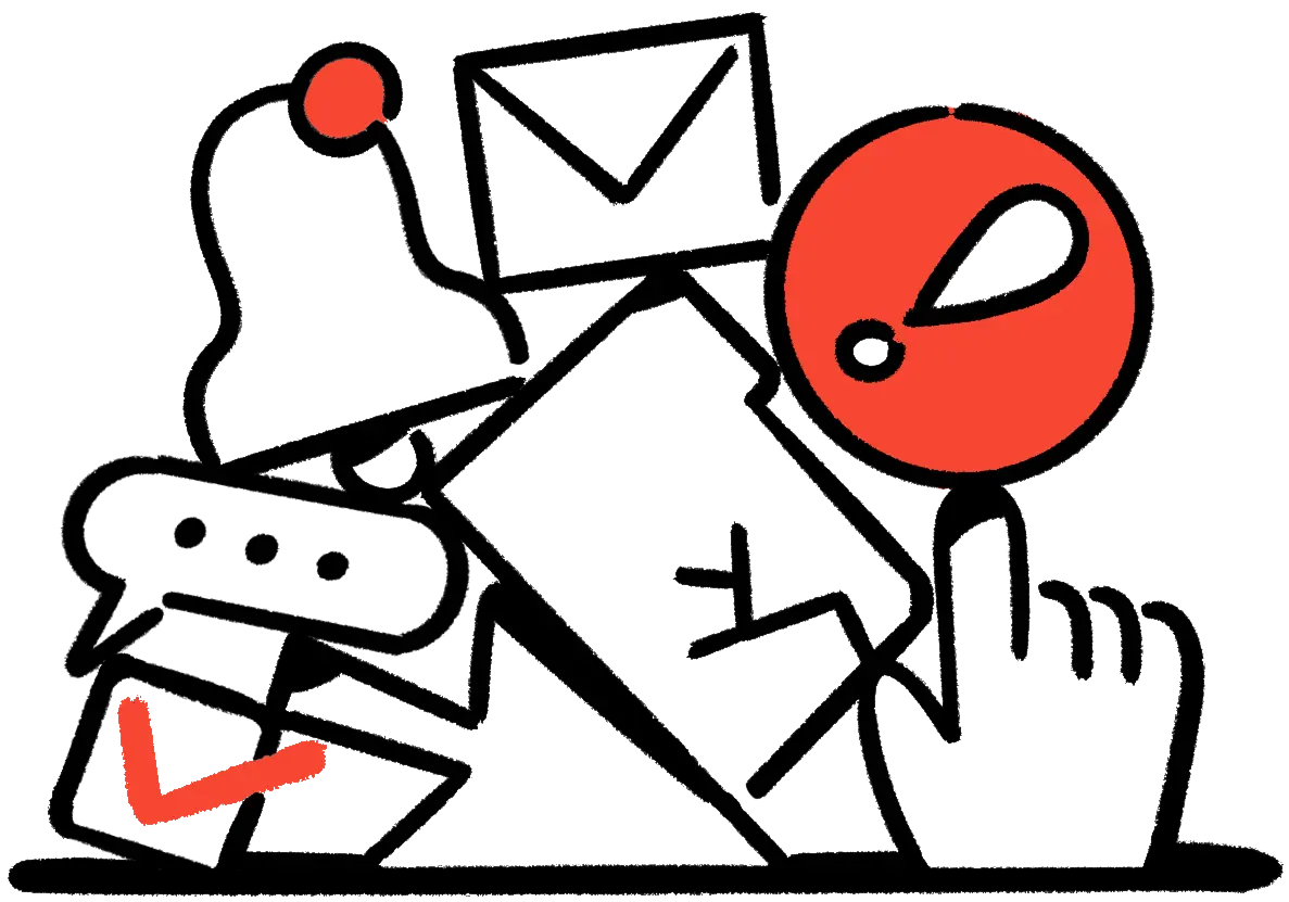 Spot Illustration: Sprawl (Red)