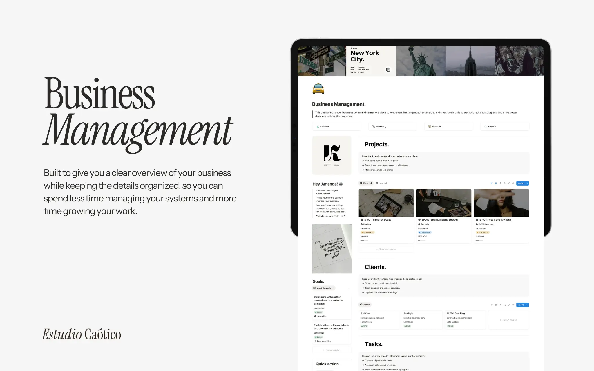 Business Management Workspace